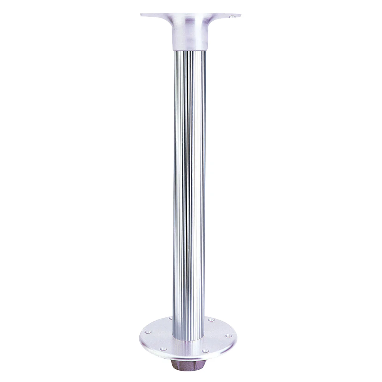 Garelick 75340 Table Pedestal for Smaller Boats - Flush Mount Base with Fluted Anodized Tube - 75340