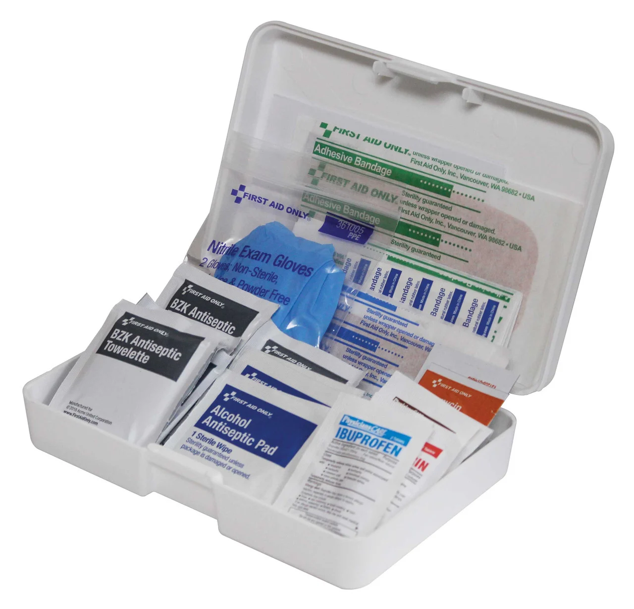 First Aid Only FAO-122 Personal First Aid Kit - 52 Pieces, Plastic Case - FAO-122