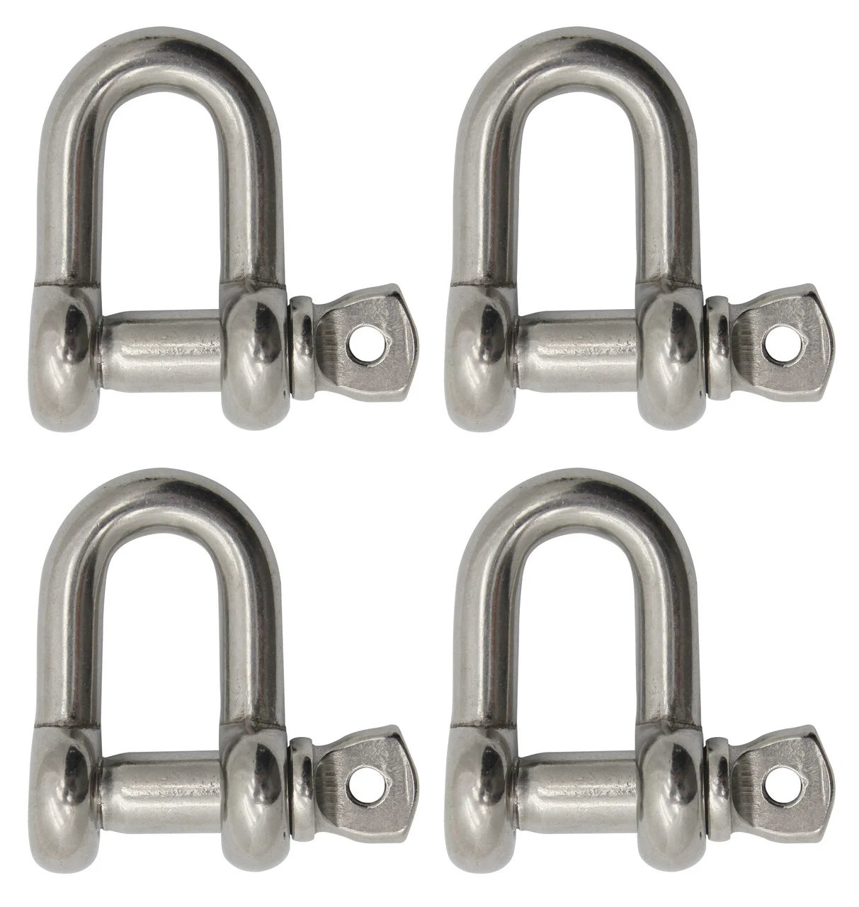 Extreme Max 3006.8267.4 BoatTector Stainless Steel Chain Shackle - 3/8", 4-Pack - 3006.8267.4