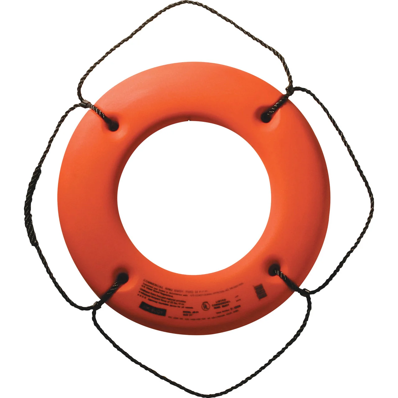 Jim-Buoy HS-24 O U.S.C.G. Approved Hard Shell Series Life Ring - 24", Orange - HS-24 O