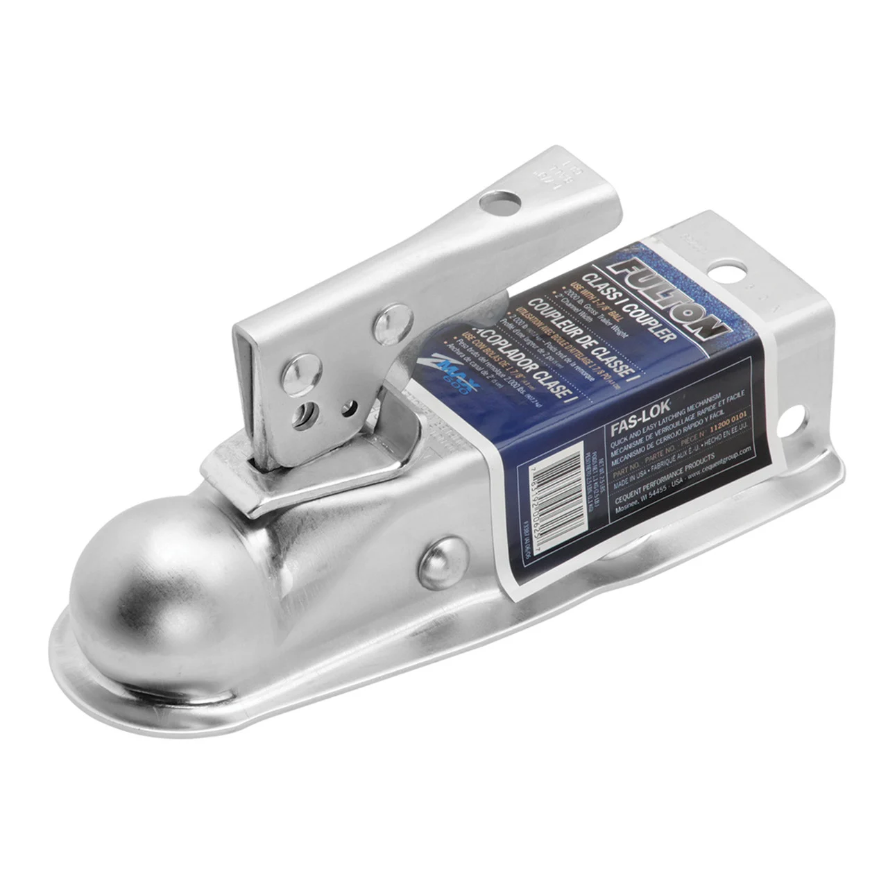 Fulton 11200 0101 Fas-Lok Straight Class I Trailer Coupler - 1-7/8" Ball, 2" Channel, 2000 lbs. - 11200 0101