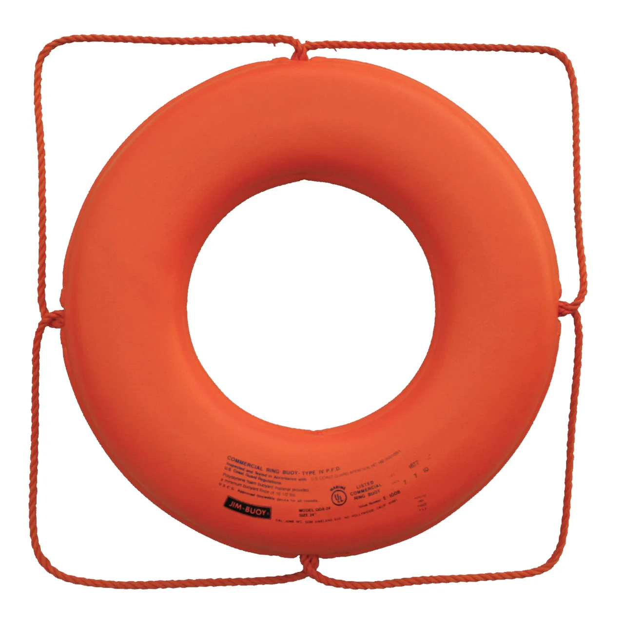 Jim-Buoy GO-X-20 U.S.C.G. Approved GX-Series Life Ring - 20", Orange - GO-X-20