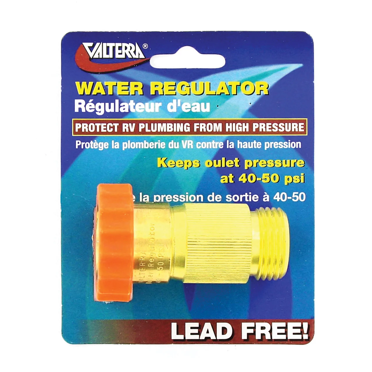 Valterra A01-1120VP Brass Water Regulator (Carded) - A01-1120VP