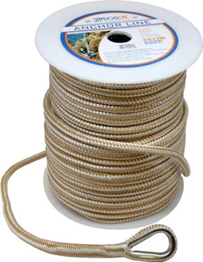 Sea-Dog 302110060G/W-1 Premium Double Braided Nylon Anchor Line - 3/8" x 60', Gold/White - 302110060G/W-1
