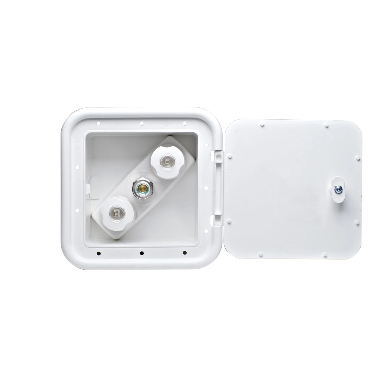 Phoenix Faucets by Valterra PF247201 Spray-Away Two-Handle Hot and Cold Outlet with Quick Connect - White - PF247201