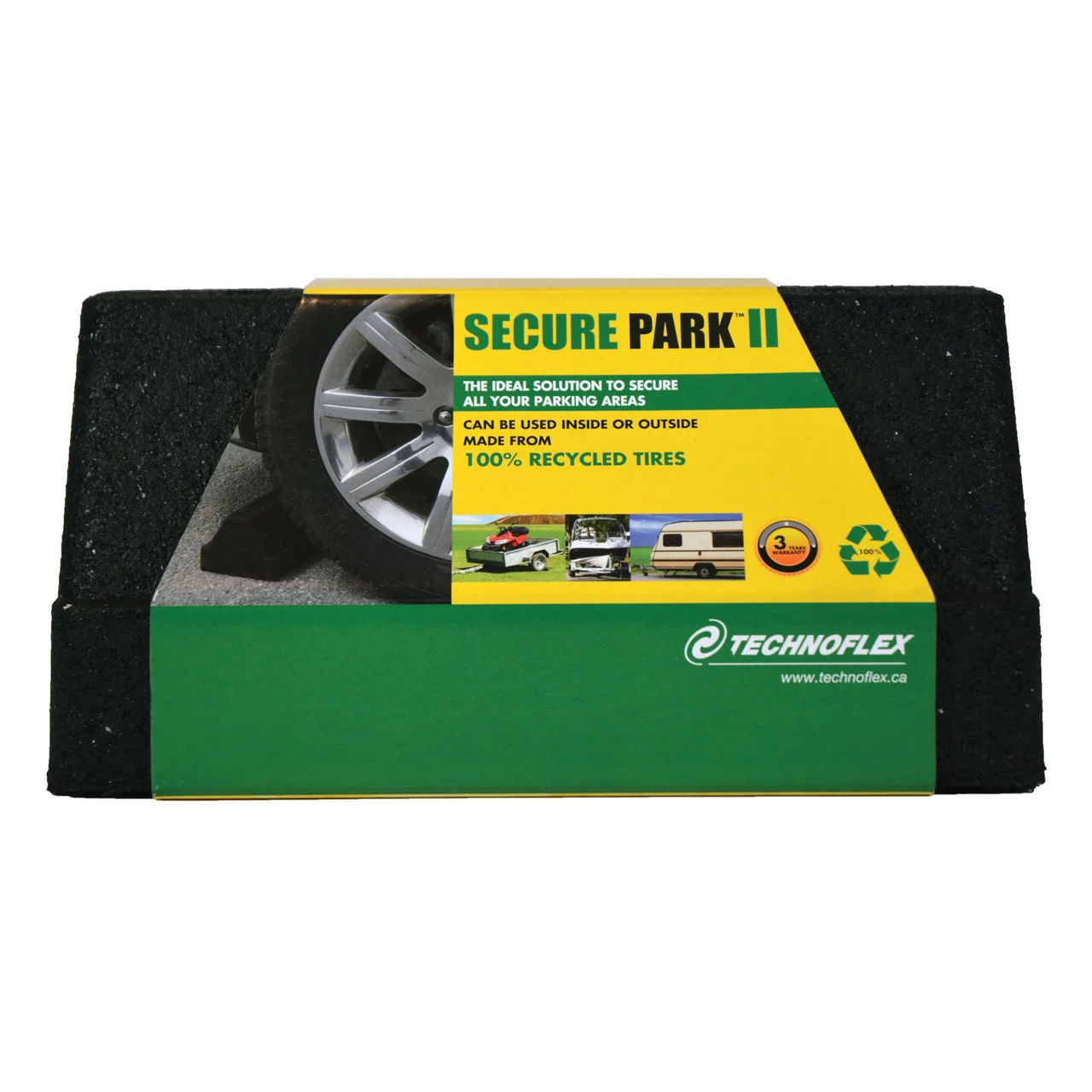 Technoflex PC10 SECURE PARK II Parking Curb - 9.5 in. L x 6 in. W x 5 in. H - PC10