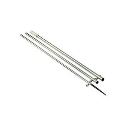 Lee'S 13' Bright Silver Center Rigger Pole W/Black Spike 1-3/8"