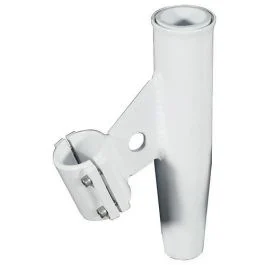 Lee'S Clamp-On Rod Holder - White Aluminum - Vertical Mount - Fits 2.375" O.D Pipe