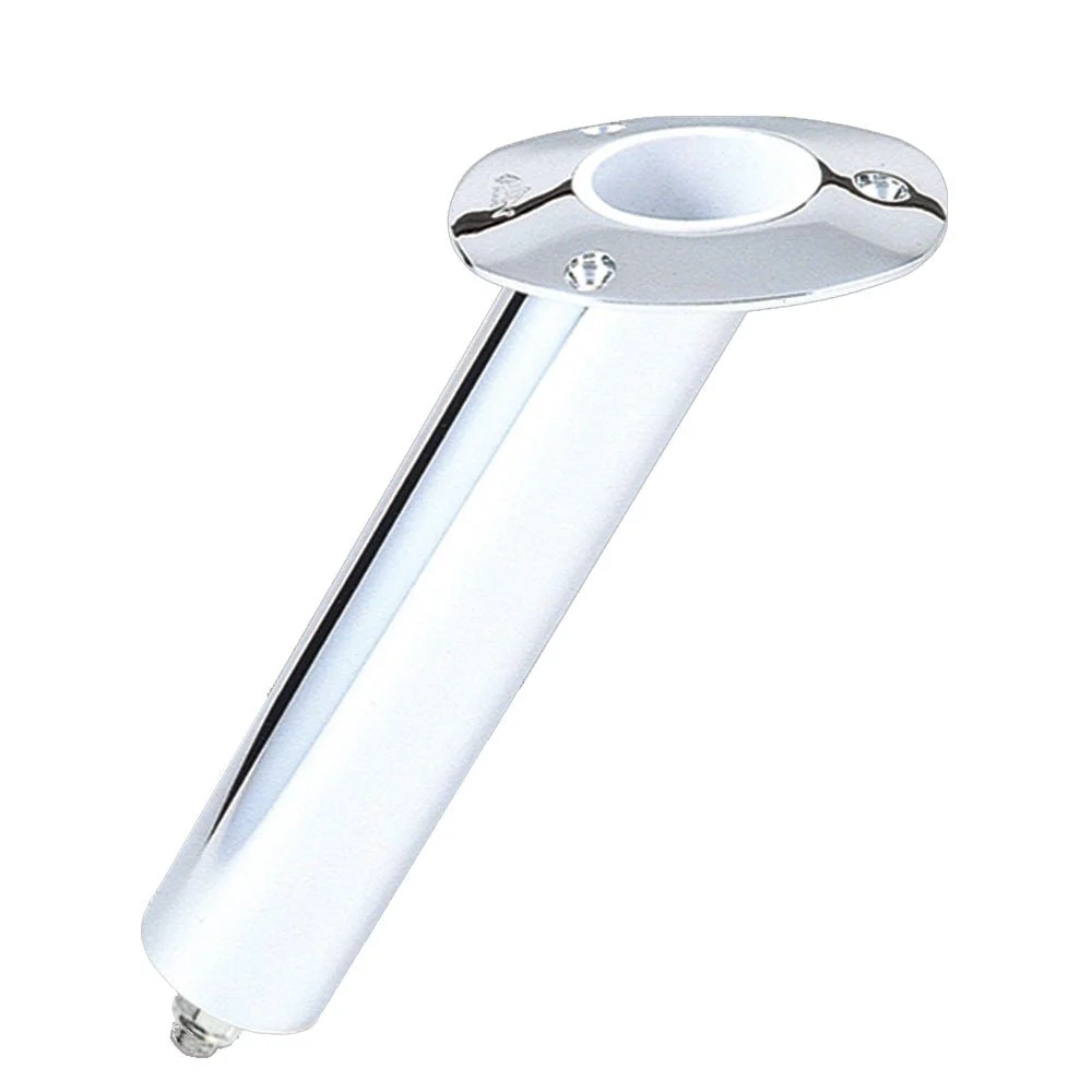 Lee's Tackle Lee's 30 Degree SS Flush Mount Swivel Base Rod Holder - 2" x 9" - Medium – Marine Boat Replacement Part