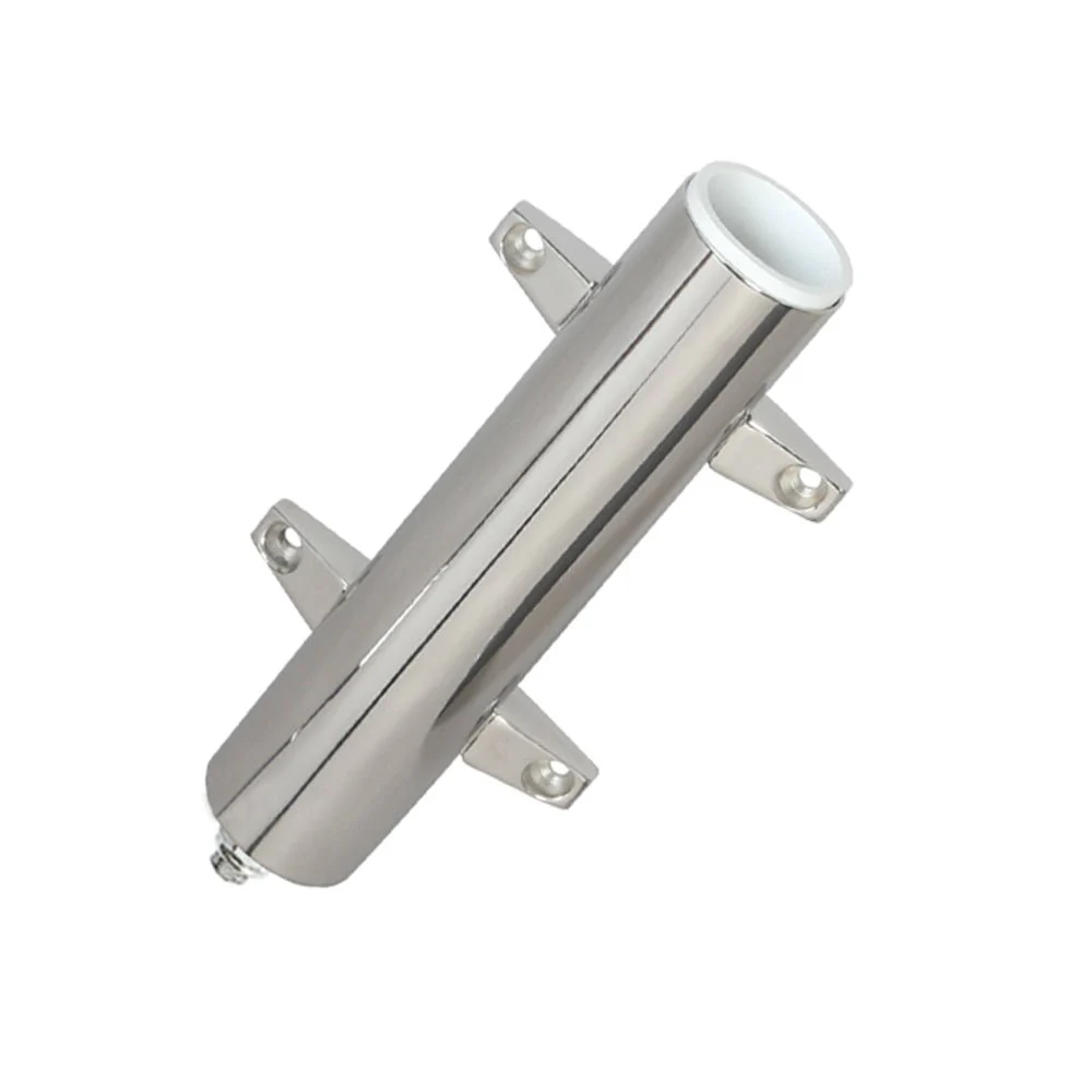 Lee's Tackle Lee's Stainless Steel Heavy Duty Bulkhead Mount w/Swivel Base 2.25" OD X 10.5" Tube – Marine Boat Replacement Part