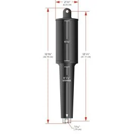 Lenco 102xd Extreme Duty Actuator - 24v - 4-1/4" Stroke - 5/16" Hardware
