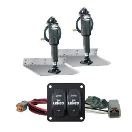 Lenco 9" X 12" Standard Trim Tab Kit W/Double Rocker Switch