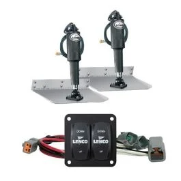 Lenco 12" X 12" Standard Trim Tab Kit W/Double Rocker Switch Kit