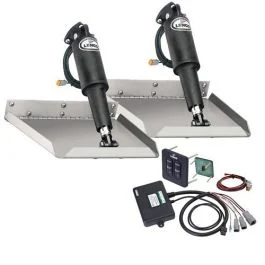 Lenco 9" X 9" Edgemount Trim Tab Kit W/Standard Tactile Switch Kit 12v