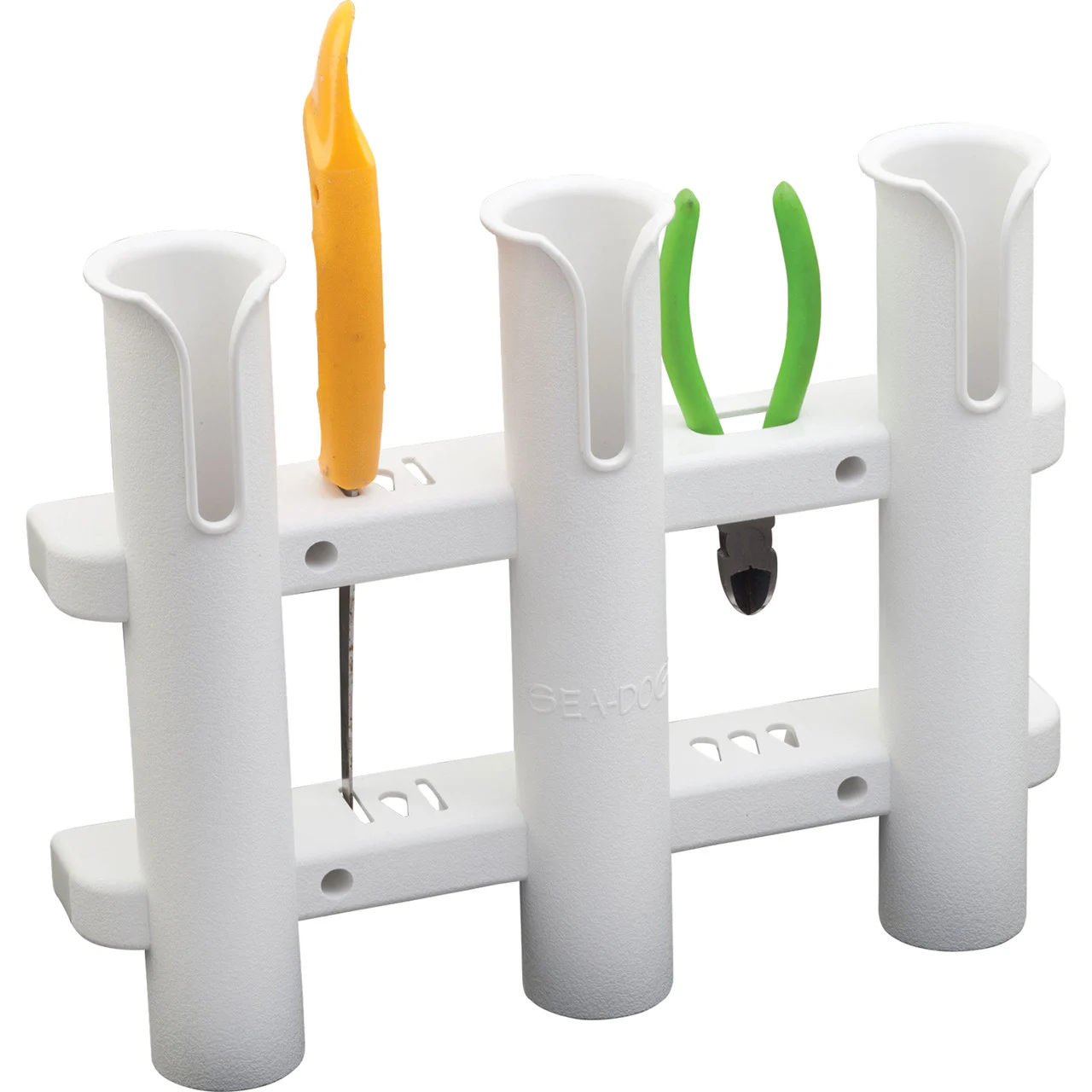 Sea-Dog 325038-1 3-Rod Storage Rack - White - 325038-1