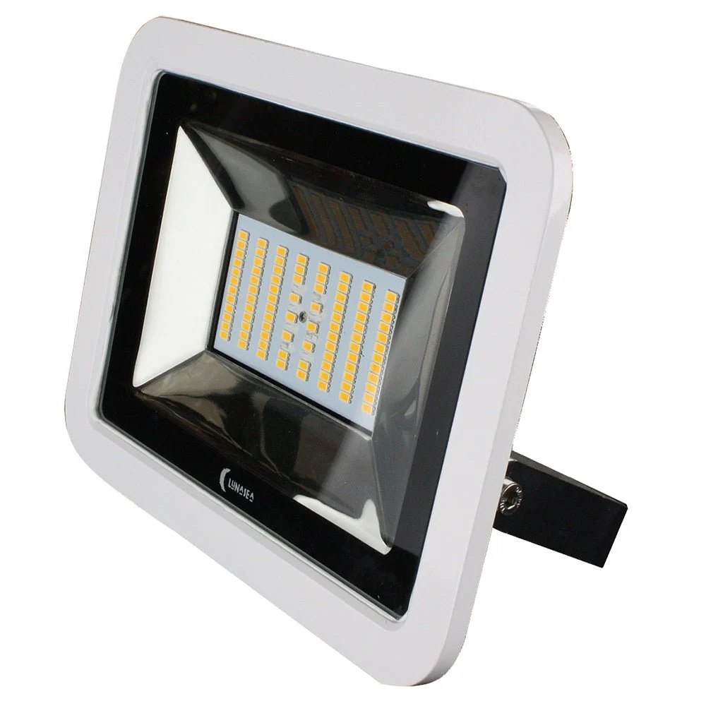 Lunasea Lighting Lunasea 35W Slimline LED Floodlight, 120/240VAC Only, Cool White, 4500 Lumens, 3' Cord - White – Marine Boat Replacement Part