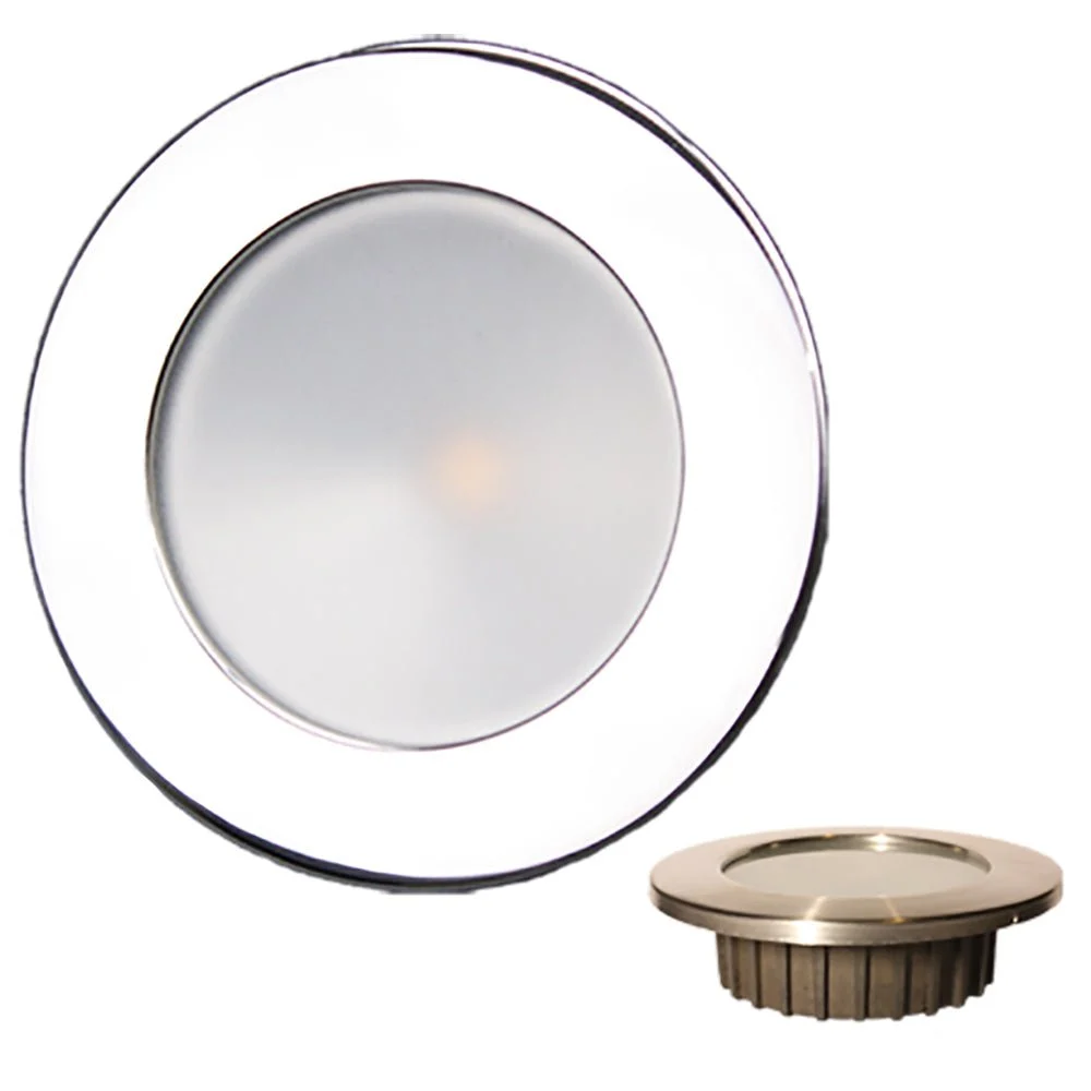 Lunasea Lighting Lunasea Gen3 Warm White, RGBW Full Color 3.5” IP65 Recessed Light w/Polished Stainless Steel Be – Marine Boat Replacement Part