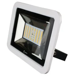 Lunasea 35w Slimline Led Floodlight, 120/240vac Only, Cool White, 4500 Lumens, 3' Cord - White Housing