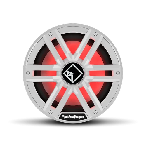 Rockford Fosgate M2 12" DVC 4 Ohm Color Optix Sealed Enclosure Marine Subwoofer White/Stainless M2D4-12S