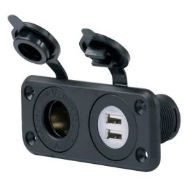 Marinco Sealink Deluxe Dual Usb Charger & 12v Receptacle