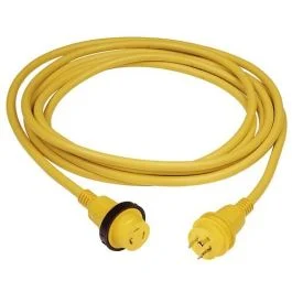 Marinco 30 Amp Powercord Plus Cordset W/Power-On Led - Yellow 50ft