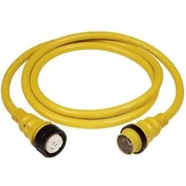 Marinco 50amp 125/250v Shore Power Cable - 25' - Yellow