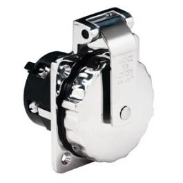 Marinco 6373el 50amp 125/250v Stainless Steel Inlet W/O Rear Safety Enclosure
