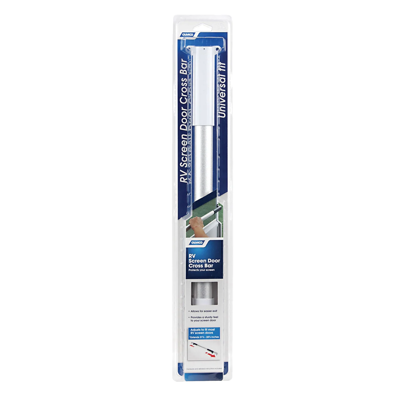 Camco 42186 RV Screen Door Cross Bar - White - 42186