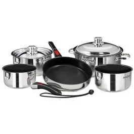 Magma 10 Piece Induction Non-Stick Cookware Set - Stainless Steel