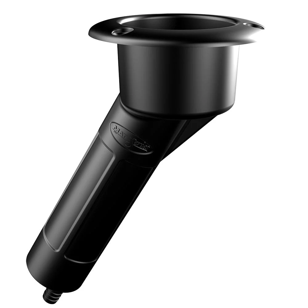 Mate Series Plastic 30° Rod & Cup Holder - Drain - Round Top - Black – Marine Boat Replacement Part