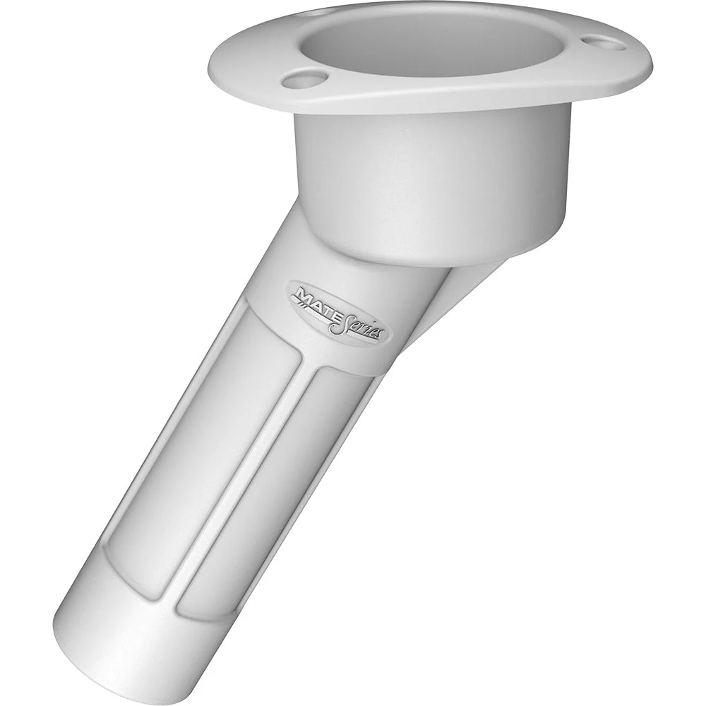 Mate Series Plastic 30° Rod & Cup Holder - Open - Oval Top - White – Marine Boat Replacement Part