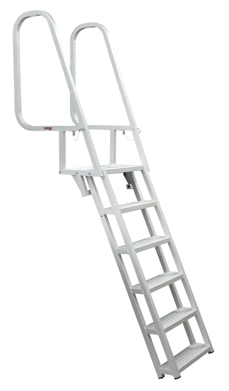 Extreme Max 3005.3919 Deluxe Flip-Up Dock Ladder with Welded Step Assembly - 6-Step - 3005.3919