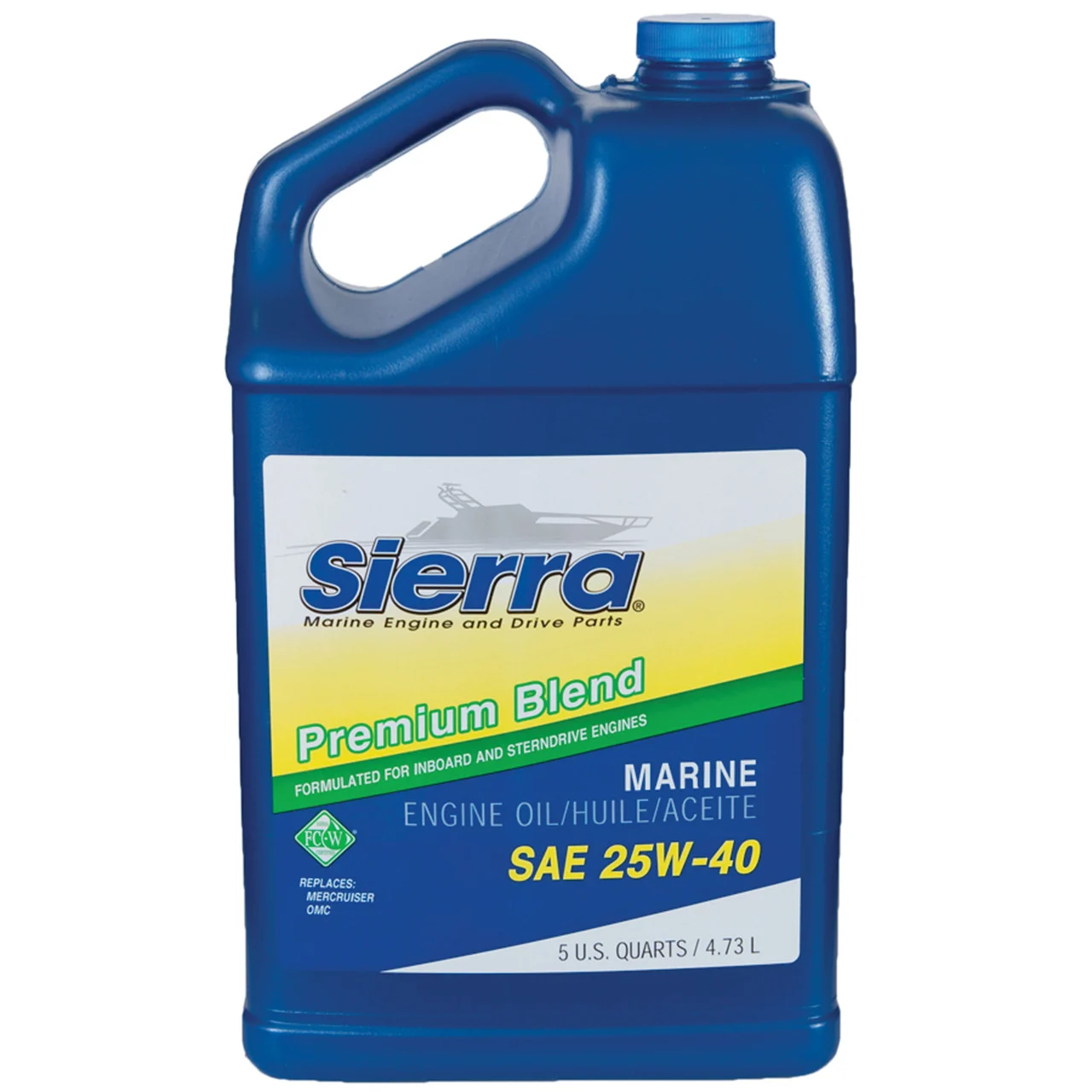 Sierra 18-9400-4 25W-40 FC-W 4-Stroke Marine Stern Drive Oil - 5 Quart - 18-9400-4