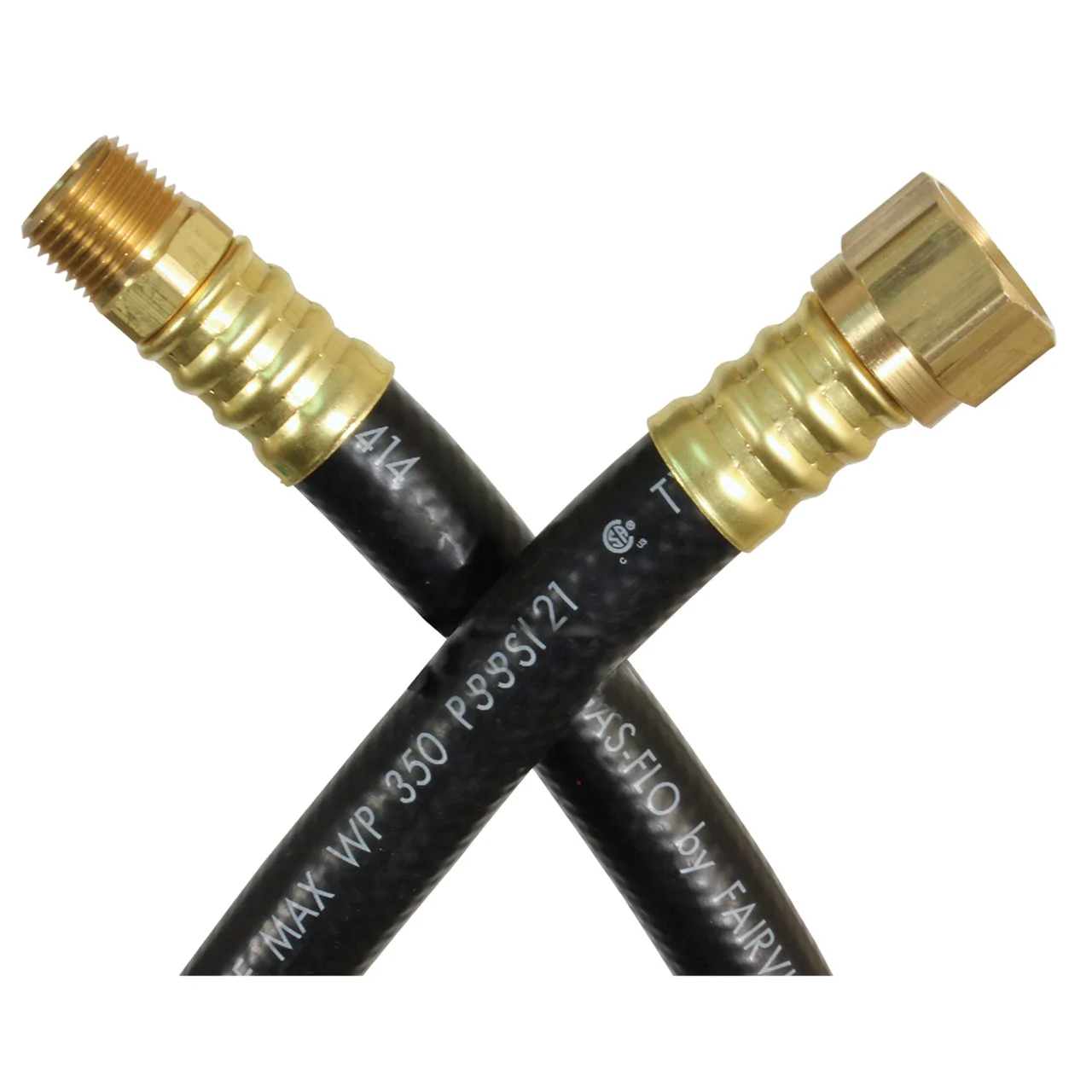 JR Products 07-31435 3/8" LP OEM Supply Hose - 24", 1/2" Female SAE Ends x 3/8" MPT - 07-31435