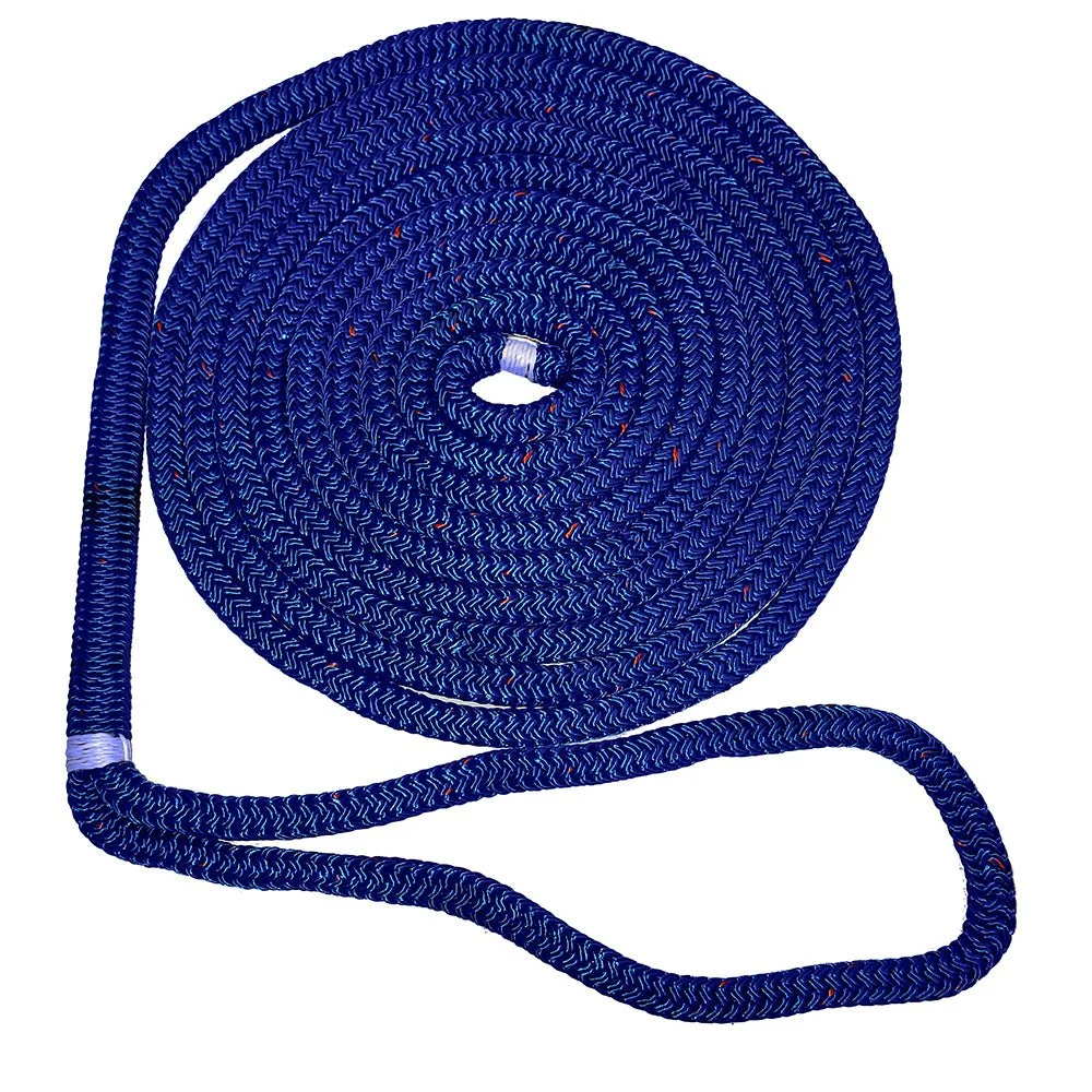 New England Ropes 1/2" Double Braid Dock Line - Blue w/Tracer - 25' – Marine Boat Replacement Part