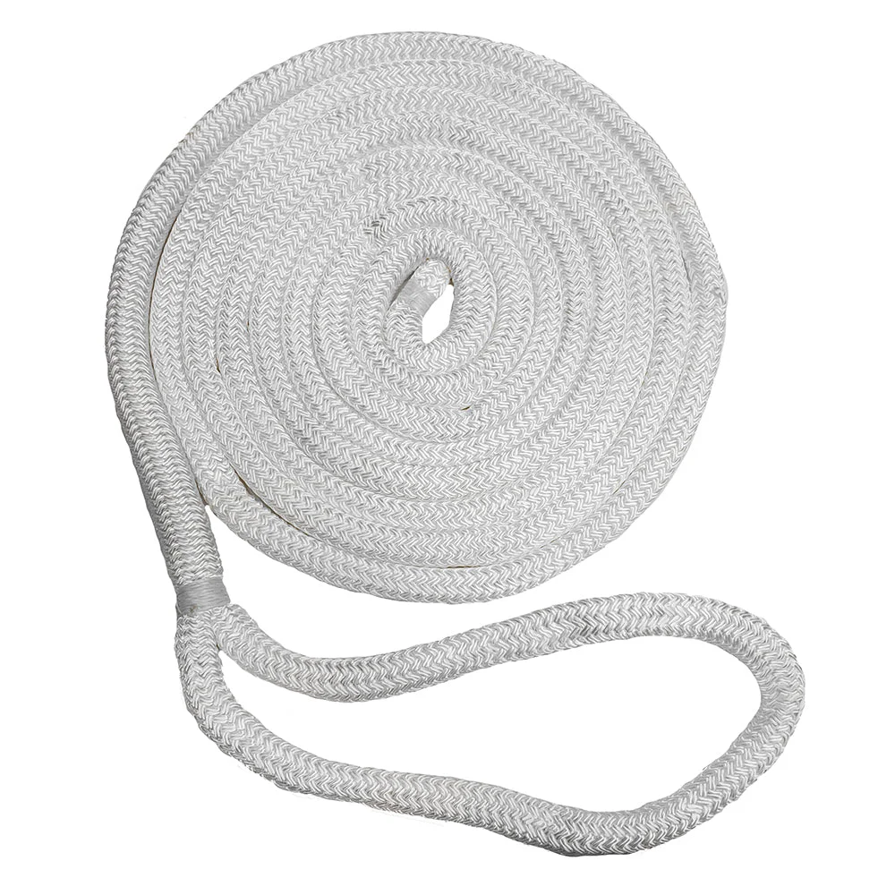 New England Ropes 1/2" Double Braid Dock Line - White - 35' – Marine Boat Replacement Part