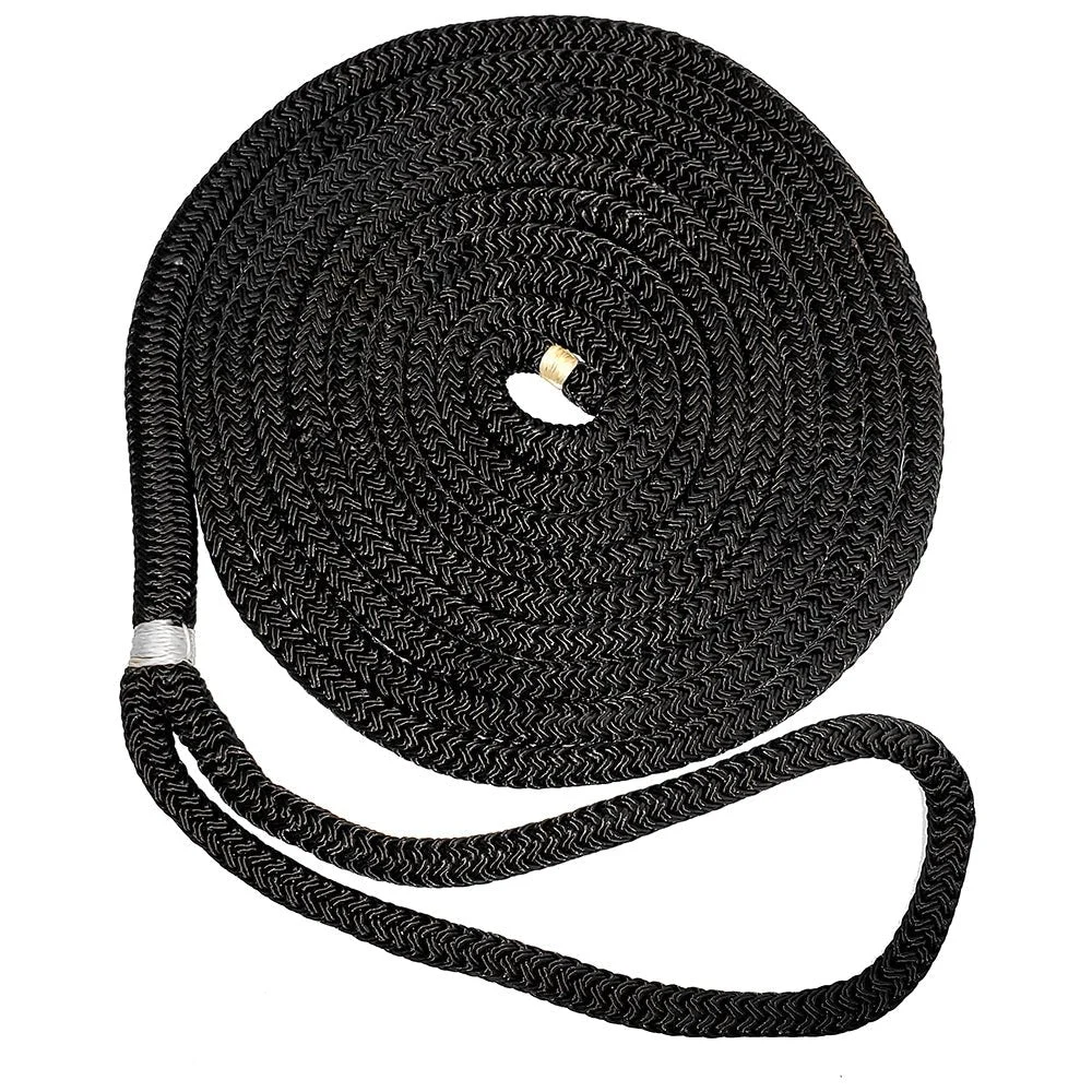 New England Ropes 5/8" Double Braid Dock Line - Black - 25' – Marine Boat Replacement Part