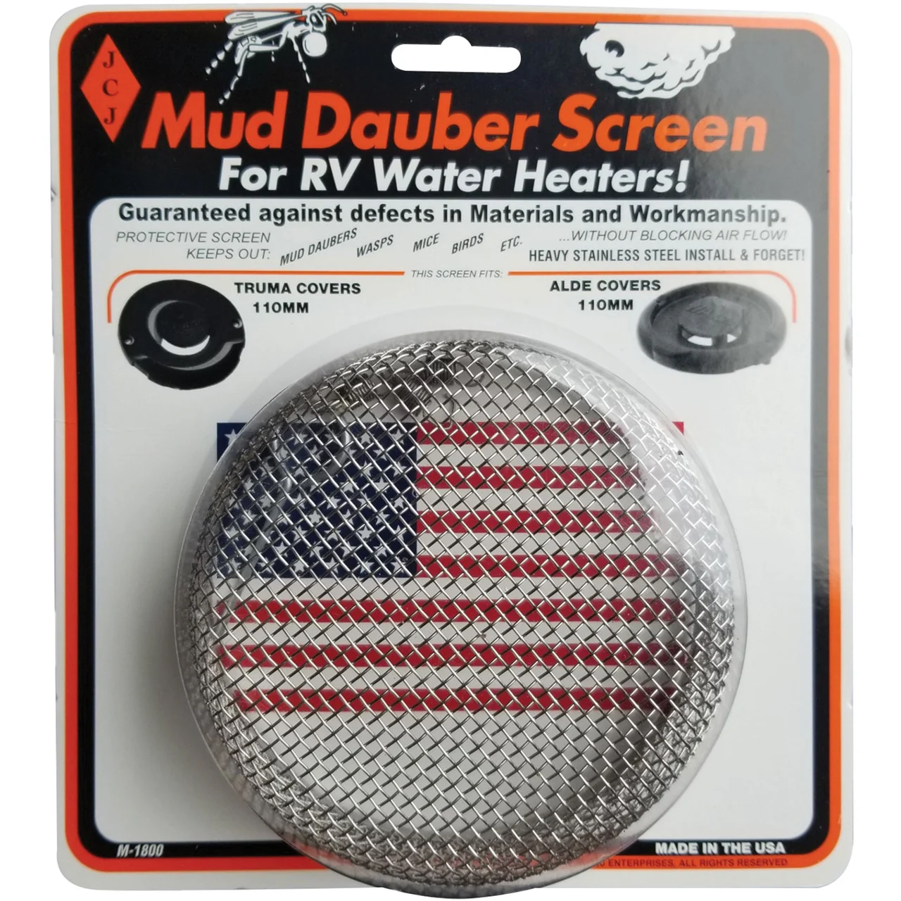 JCJ Enterprises M-1800 Mud Dauber Screen For Truma And Alde Water Heaters 110 mm (Airstream) - M-1800