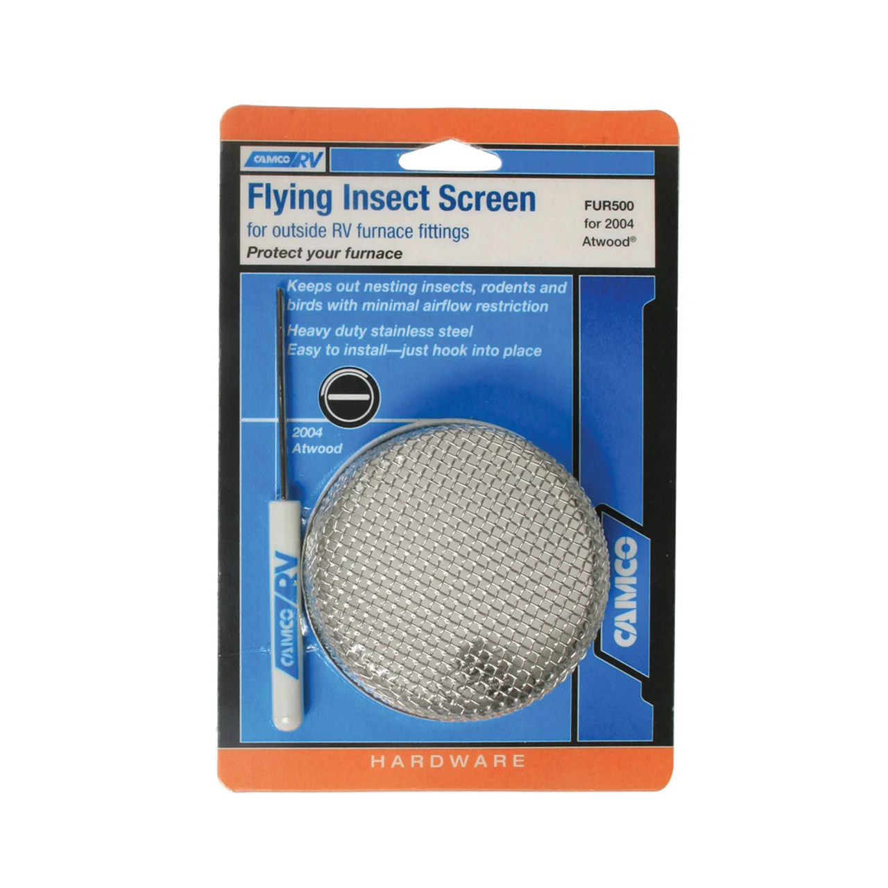 Camco 42144 Insect Screen for RV Furnace and Fan Unit Outside Fittings - FUR500: 2004 Atwood - 42144
