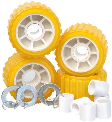 Tie Down Engineering 86144 5" PVC Ribbed Wobble Roller Kit 4-Pk - 86144