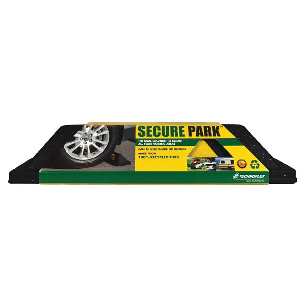 Technoflex PC20Y SECURE PARK I Parking Curb - 20 in. L x 6 in. W x 4.5 in. H - PC20Y