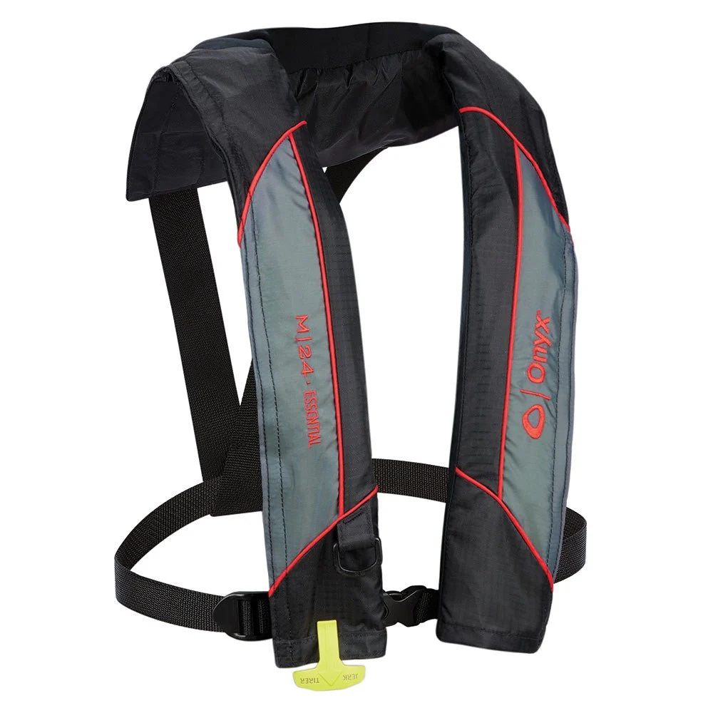 Onyx Outdoor Onyx M-24 Essential Manual Inflatable Life Jacket - Red - Adult Universal – Marine Boat Replacement Part