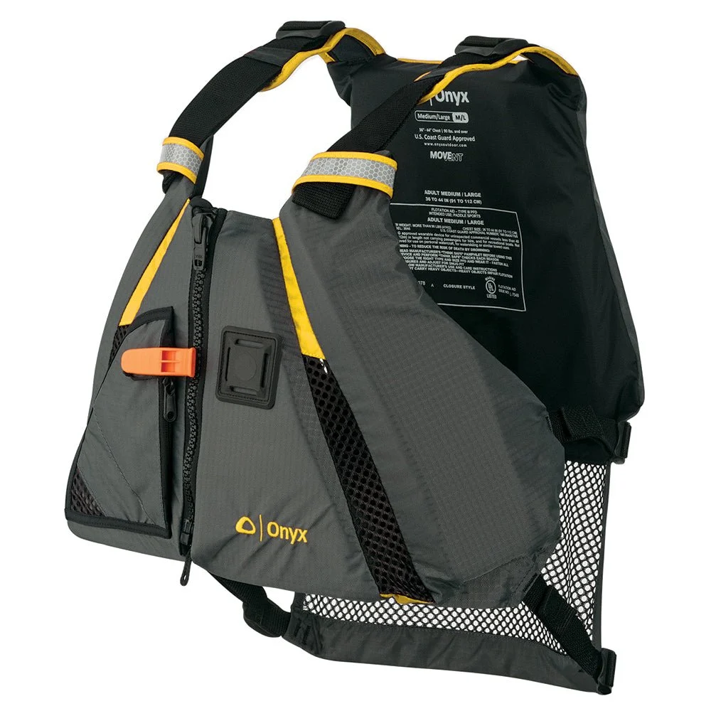 Onyx Outdoor Onyx MoveVent Dynamic Paddle Sports Vest - Yellow/Grey - XL/2XL – Marine Boat Replacement Part