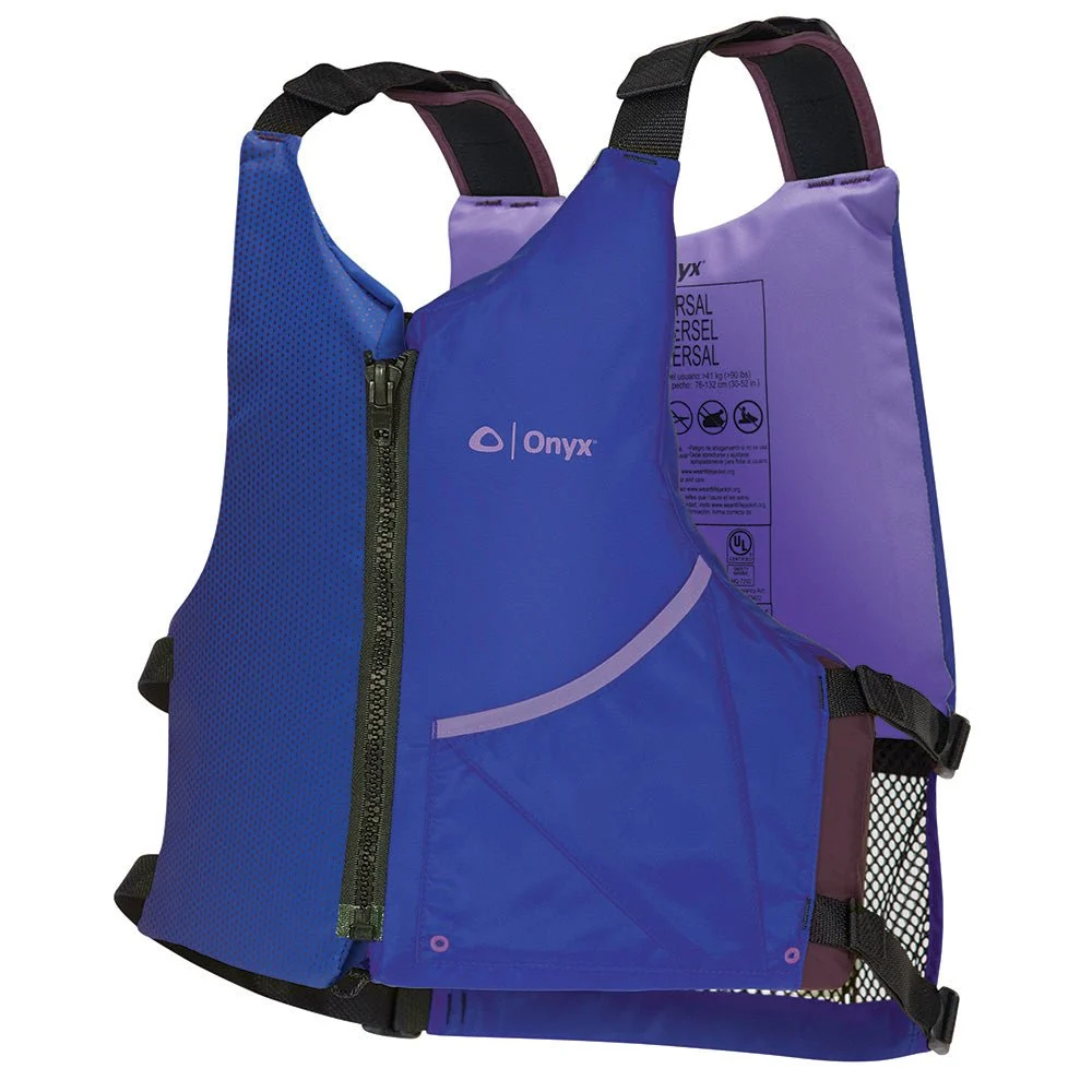Onyx Outdoor Onyx Universal Paddle PFD Life Jacket - Adult - Blue/Purple – Marine Boat Replacement Part