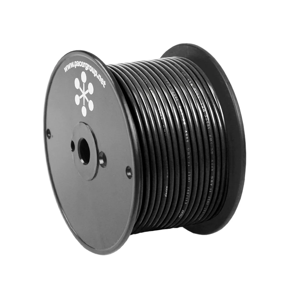 Pacer Black 18 AWG Primary Wire - 100' – Marine Electrical Replacement Part