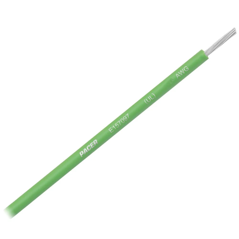 Pacer Light Green 16 AWG Primary Wire - 25' – Marine Electrical Replacement Part
