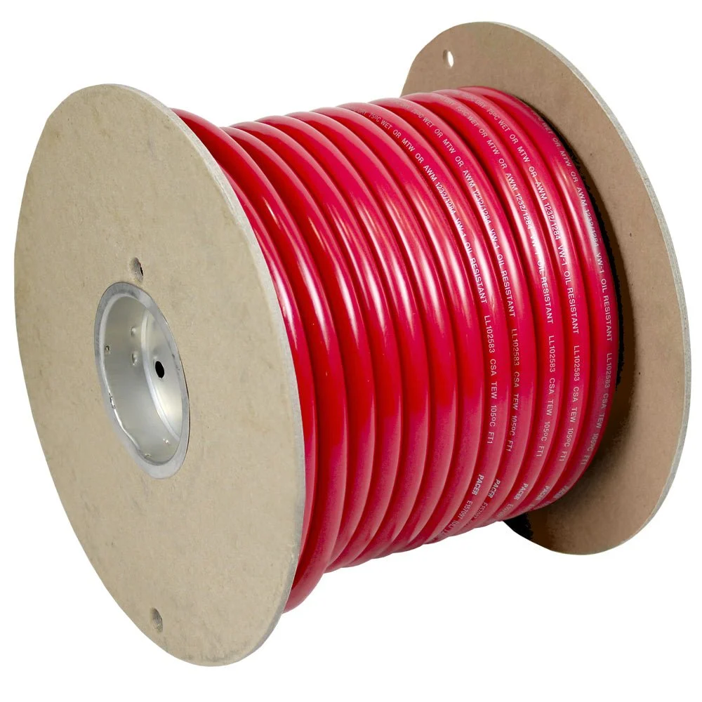 Pacer Red 1 AWG Battery Cable - 100' – Marine Electrical Replacement Part