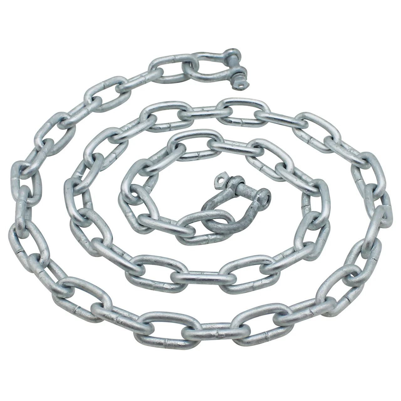 Extreme Max 3006.6566 BoatTector Galvanized Steel Anchor Lead Chain - 3/16" x 4' with 1/4" Shackles - 3006.6566