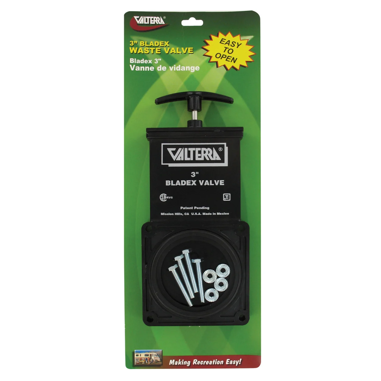 Valterra T1003VP Bladex Waste Valve with Plastic Handle - 3" - T1003VP