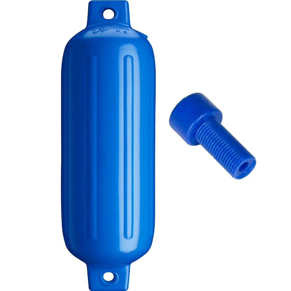 Polyform U.S. Polyform G-4 Twin Eye Fender 6.5" x 22" - Blue w/Adapter – Marine Boat Replacement Part